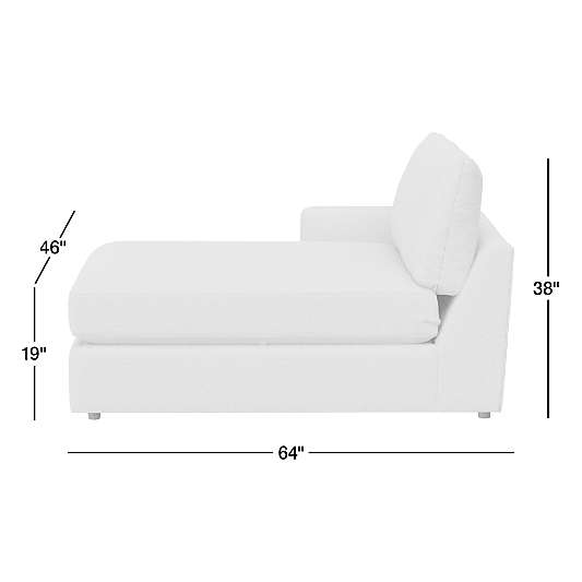 Lounge Classic Left-Arm Storage Chaise Lounge Sectional Piece