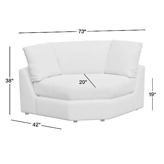 Lounge Classic Wedge Chair Sectional Piece