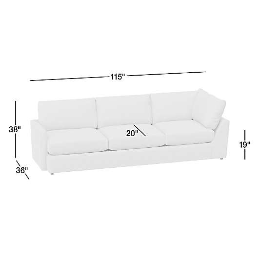 Lounge Classic Left-Arm Corner Sofa Sectional Piece