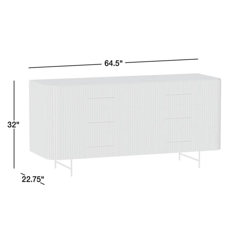 Baylor 64.5" Brown Oak 6-Drawer Dresser