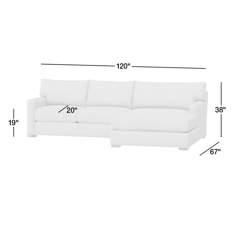 View Axis Classic 2-Piece Sectional Sofa with Double Chaise - image 3 of 9