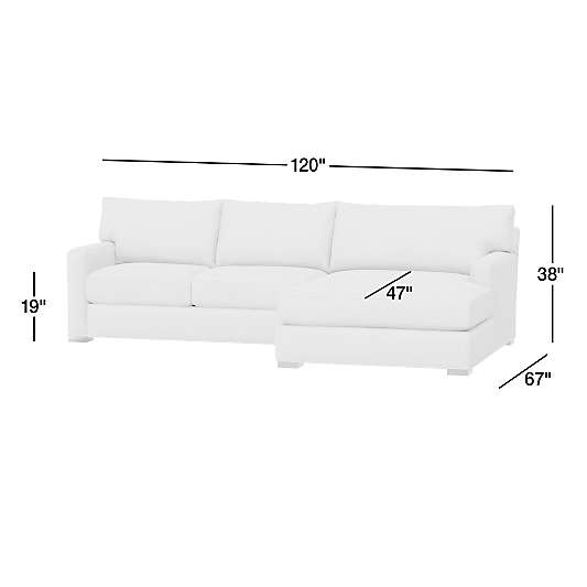 Axis Classic 2-Piece Sectional Sofa with Double Chaise