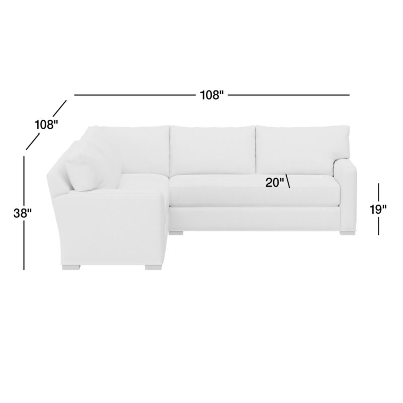 View Axis Classic 3-Piece L-Shaped Bench Sectional Sofa - image 3 of 9