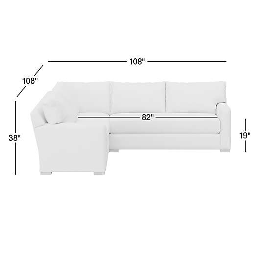 Axis Classic 3-Piece L-Shaped Bench Sectional Sofa