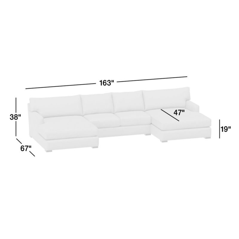 View Axis Classic 3-Piece U-Shaped Sectional Sofa - image 3 of 9