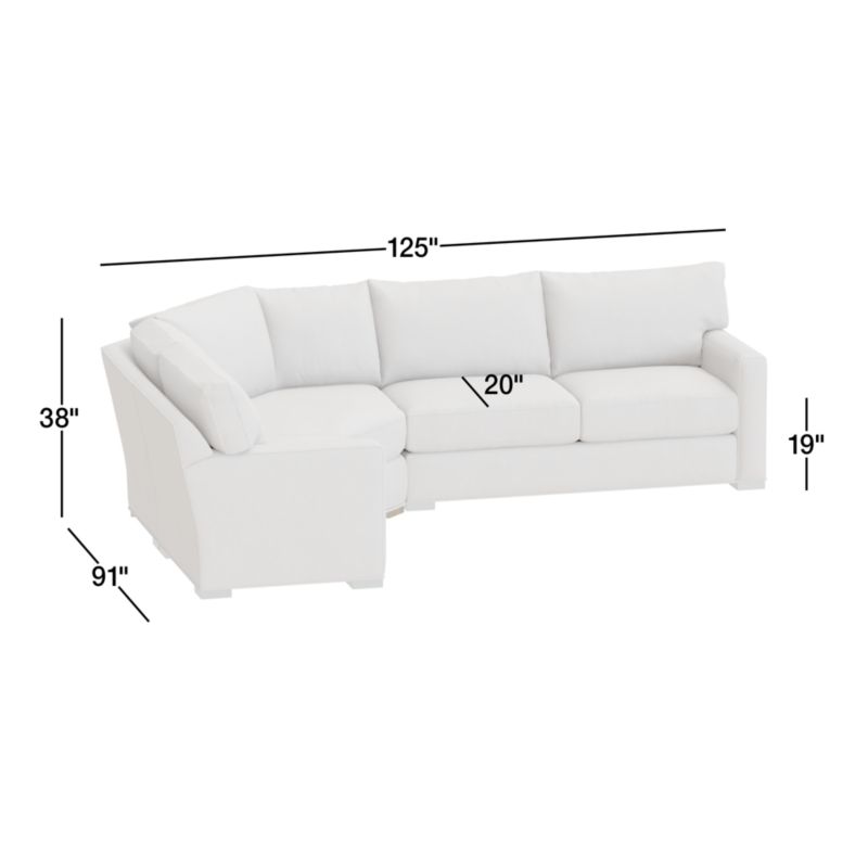 View Axis Classic 3-Piece Wedge Sectional Sofa - image 3 of 10