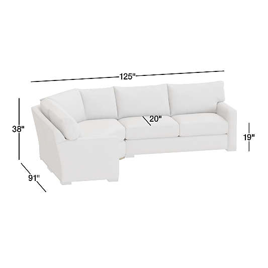 Axis Classic 3-Piece Wedge Sectional Sofa