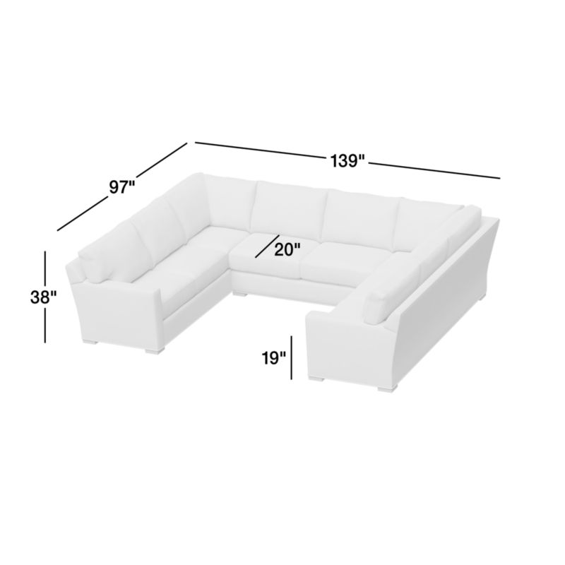 View Axis Classic 3-Piece U-Shaped Sectional Sofa - image 3 of 9