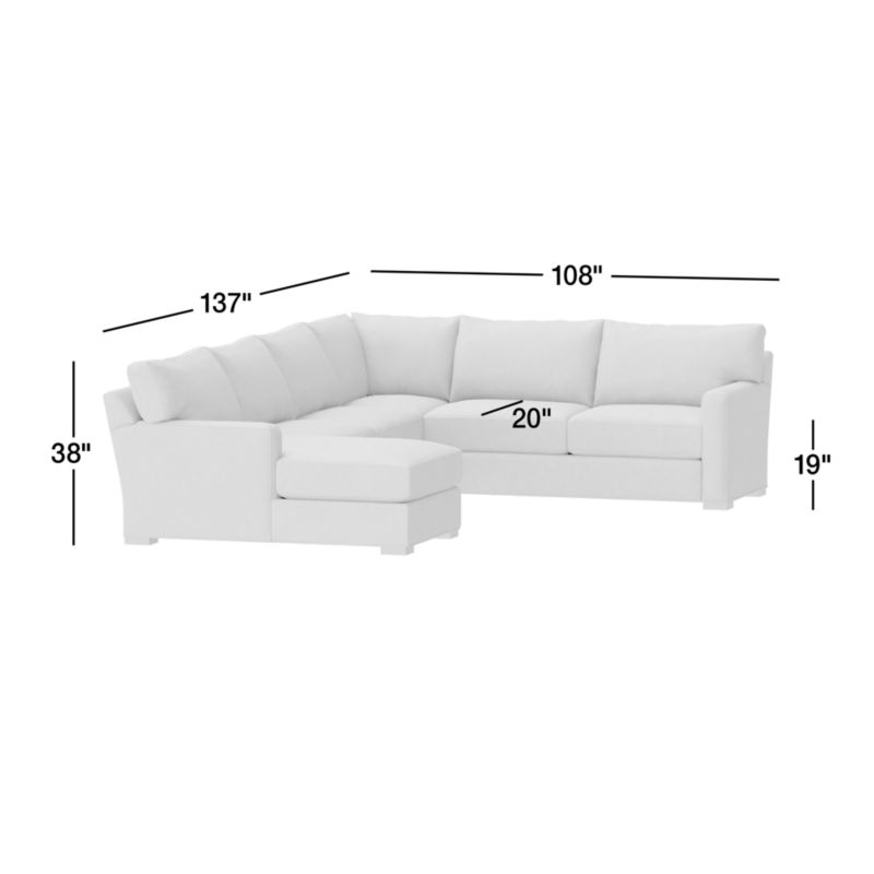 View Axis Classic 4-Piece L-Shaped Sectional Sofa with Chaise - image 3 of 10