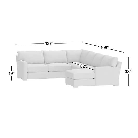 Axis Classic Leather 4-Piece Corner Sectional Sofa