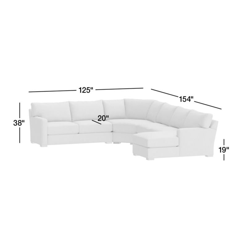 View Axis Classic 4-Piece Wedge Sectional Sofa with Chaise - image 3 of 9