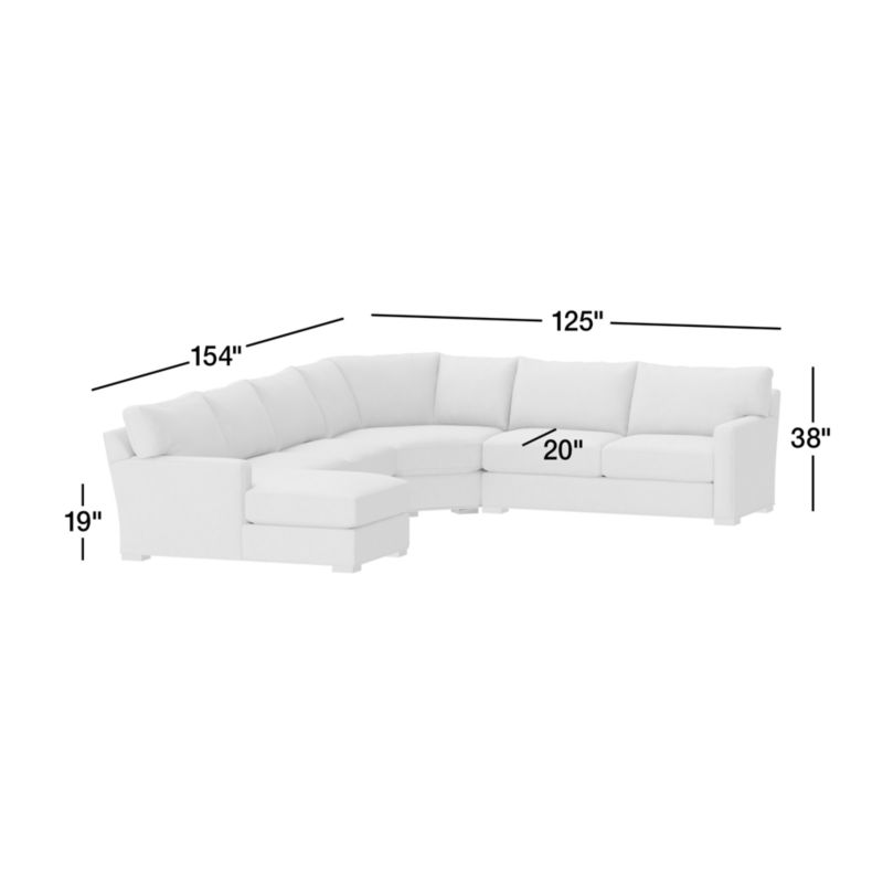 View Axis Classic 4-Piece Wedge Sectional Sofa with Chaise - image 3 of 10