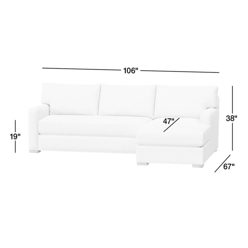 View Axis Classic 2-Piece Bench Sectional Sofa with Chaise - image 3 of 8