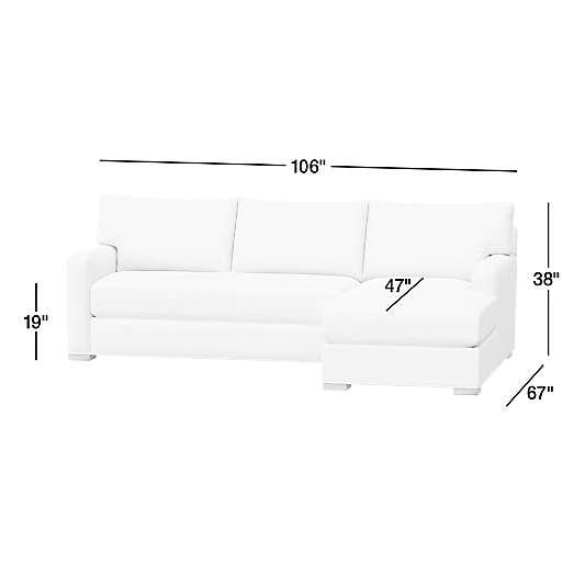 Axis Classic 2-Piece Bench Sectional Sofa with Chaise