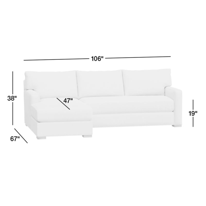 View Axis Classic 2-Piece Bench Sectional Sofa with Chaise - image 3 of 9