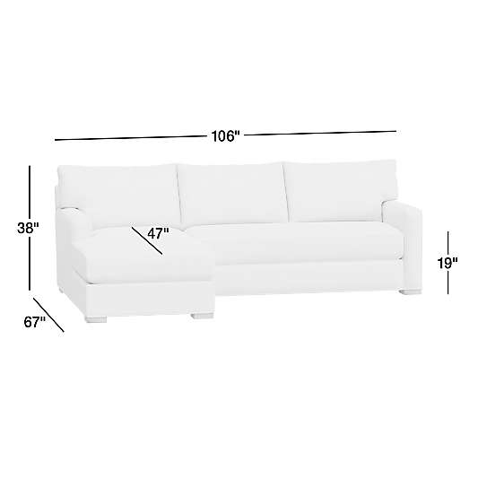 Axis Classic 2-Piece Bench Sectional Sofa with Chaise