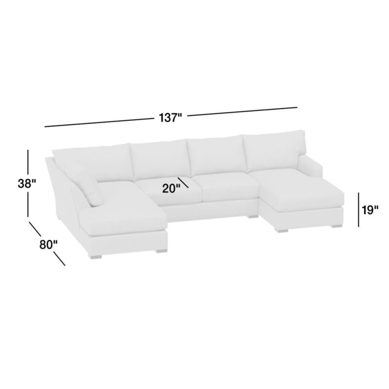 View Axis Classic 3-Piece U-Shaped Sectional Sofa - image 3 of 10