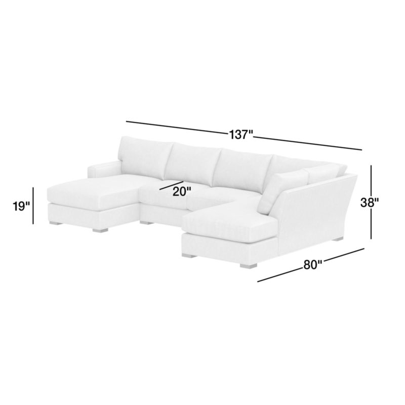 View Axis Classic 3-Piece U-Shaped Sectional Sofa - image 3 of 9