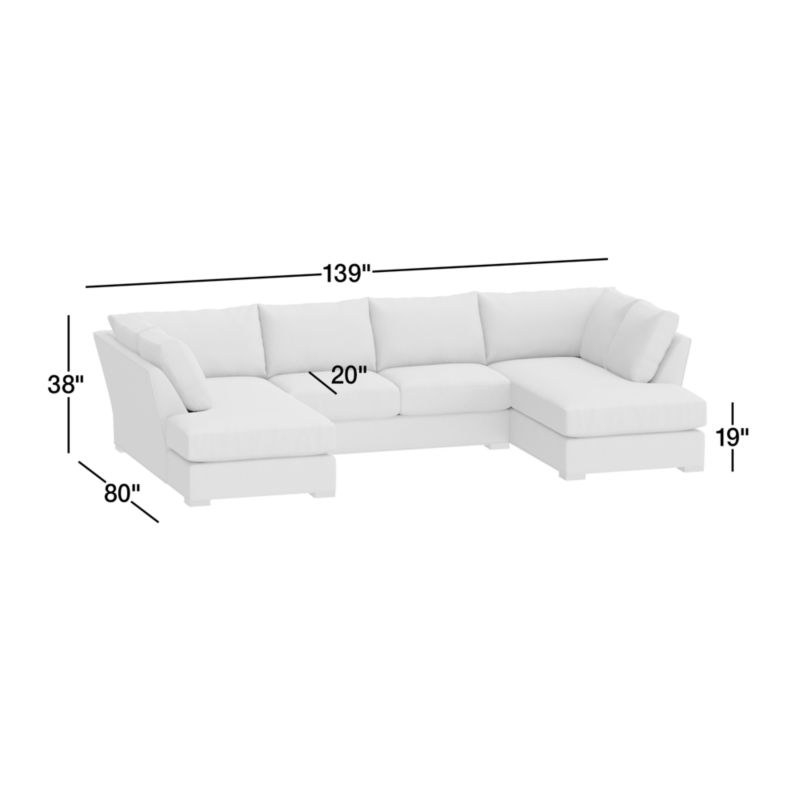 View Axis Classic 3-Piece U-Shaped Sectional Sofa - image 3 of 9