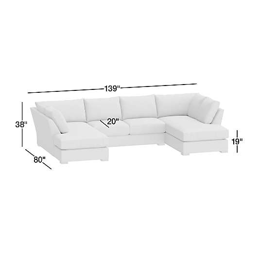 Axis Classic 3-Piece U-Shaped Sectional Sofa