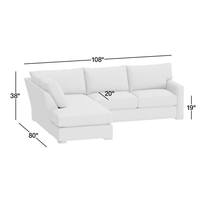 View Axis Classic 2-piece Sectional Sofa with Bumper - image 3 of 9