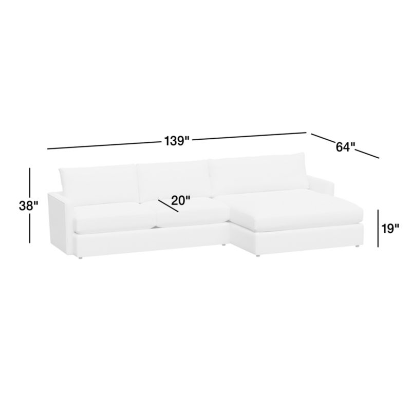 View Lounge Classic Leather 2-Piece Extra Wide Chaise Sectional Sofa - image 3 of 7