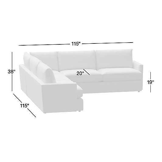 Lounge Classic 3-Piece L-Shaped Sectional Sofa