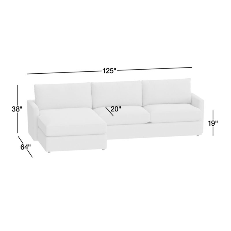 View Lounge Classic Leather 2-Piece Chaise Sectional Sofa - image 3 of 7