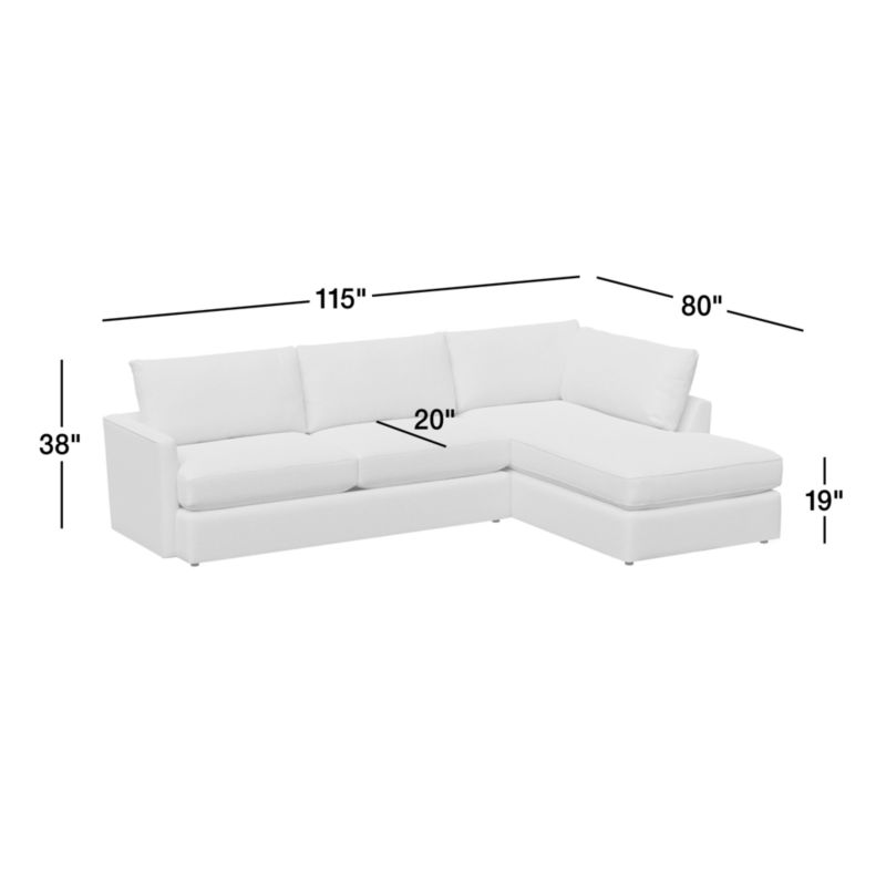 View Lounge Classic 2-Piece Sectional Sofa with Bumper - image 3 of 8