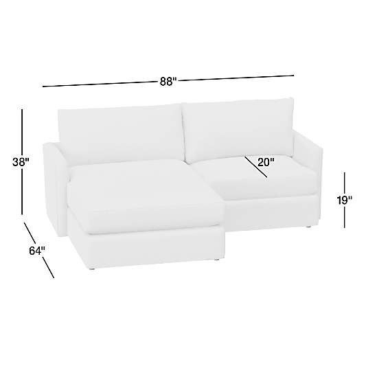 Lounge Classic 2-Piece Sectional Sofa with Storage Chaise