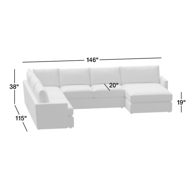 View Lounge Classic 4-Piece L-Shaped Sectional Sofa with Storage Chaise - image 3 of 9