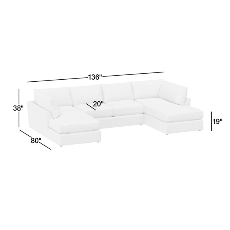 View Lounge Classic 3-Piece U-Shaped Sectional Sofa - image 3 of 9