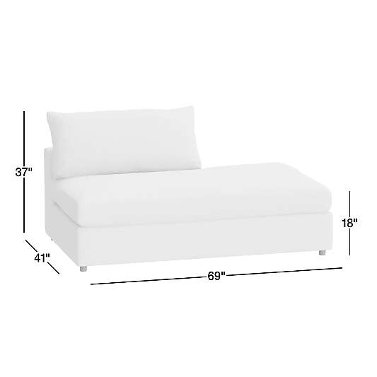 Lounge Leather Right-Arm Bumper Sectional Piece