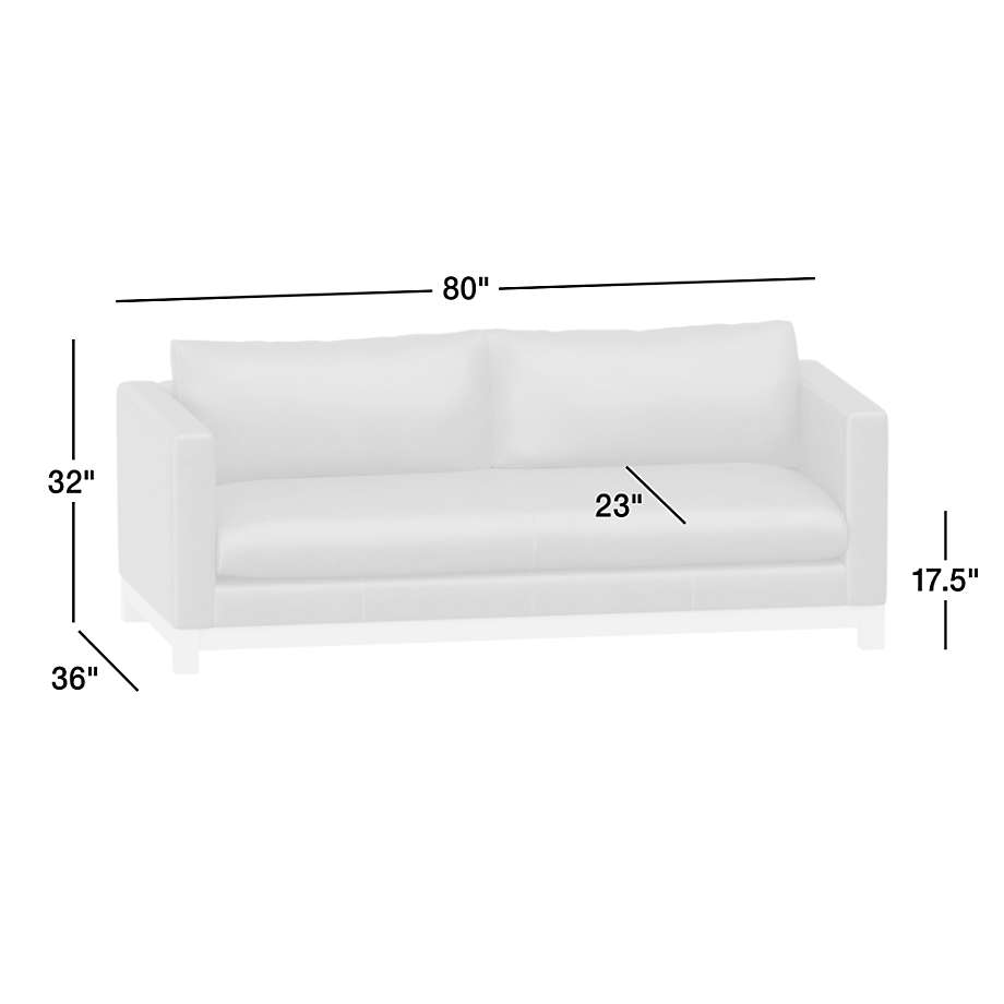 View Pacific Wood Leather Bench Sofa (66"-80") - image 2 of 7