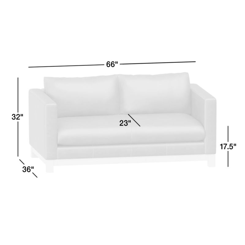 View Pacific Wood Bench Leather Apartment Sofa - image 3 of 8