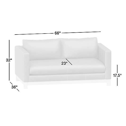 Pacific Wood Leather Bench Sofa (66"-80")