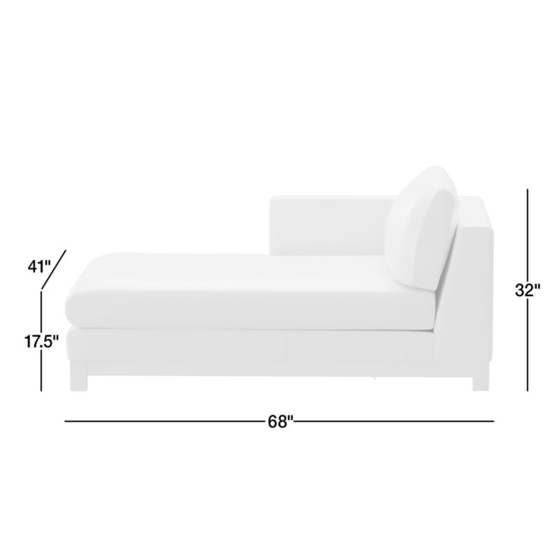 View Pacific Wood Leather Left-Arm Chaise - image 3 of 4