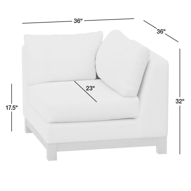 View Pacific Wood Corner Sectional Piece - image 3 of 5