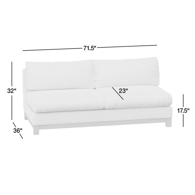 View Pacific Wood Armless Sofa - image 3 of 5