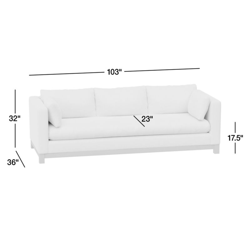 View Pacific Wood Bench Grande Sofa - image 3 of 11