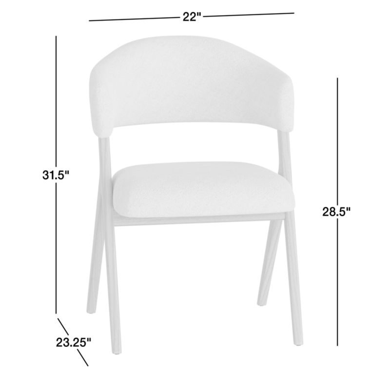 View Juniper Upholstered Curved Back Dining Chair - image 3 of 8