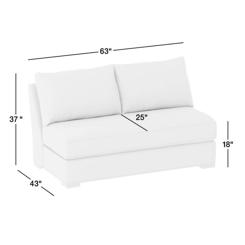 View Axis Bench Armless Loveseat - image 3 of 4