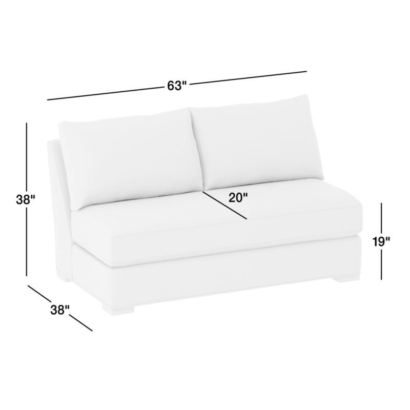 View Axis Classic Bench Armless Loveseat - image 2 of 3