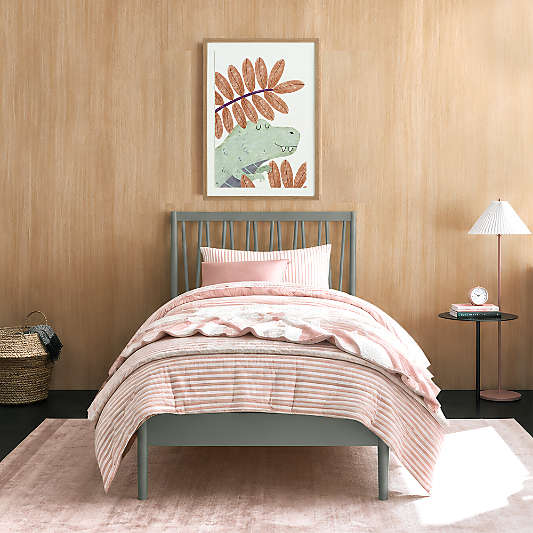 Classic Green Wood Kids Bed