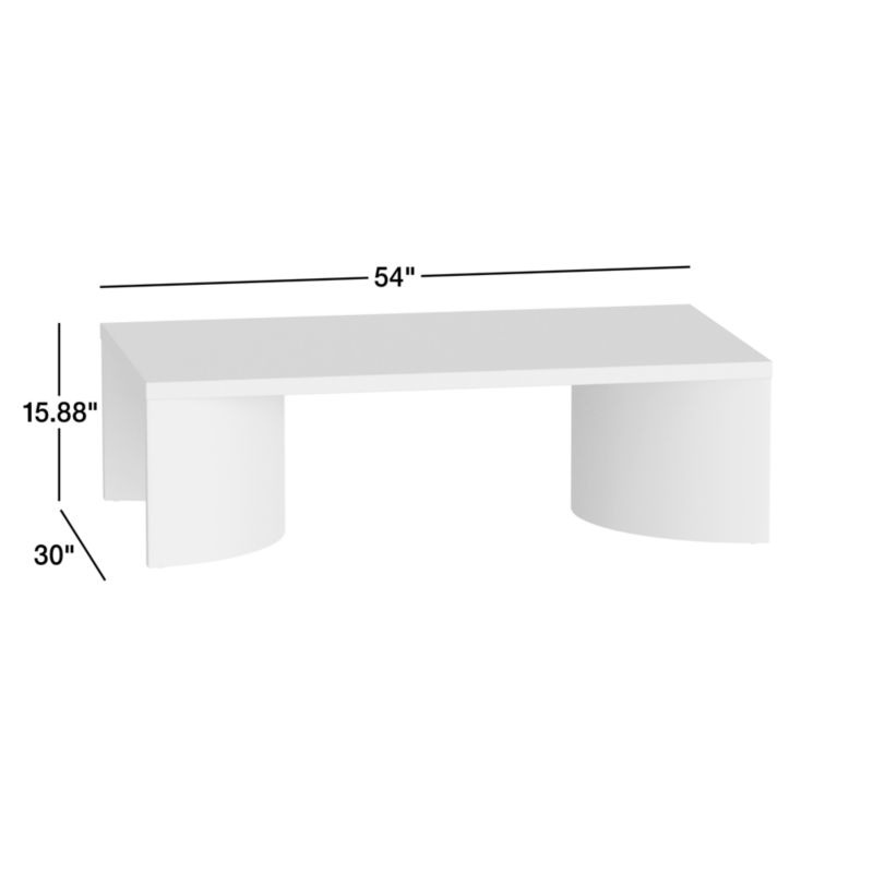 View Virage Light Brown Oak Wood 54" Rectangular Coffee Table - image 3 of 9