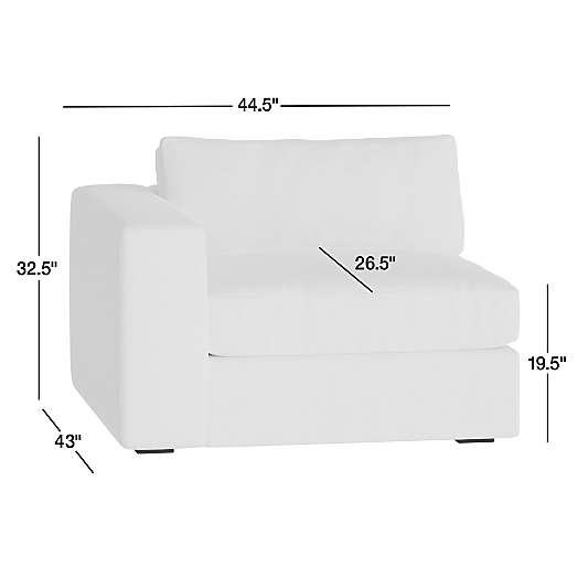 Oceanside Deep Left-Arm Chair Sectional Piece