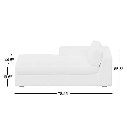 Oceanside Deep Left-Arm Chaise Lounge Sectional Piece