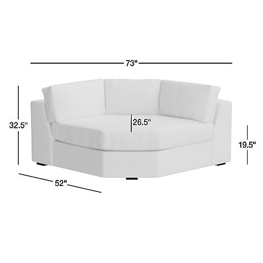 Oceanside Deep Wedge Chair Sectional Piece