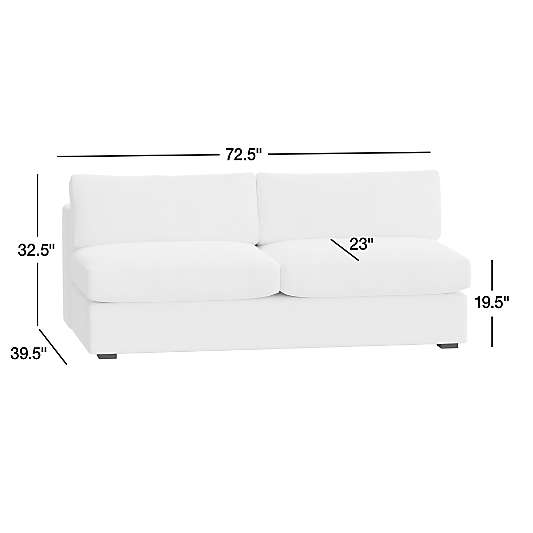 Oceanside Armless Sofa Sectional Piece