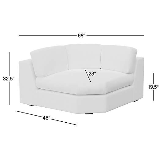 Oceanside Wedge Chair Sectional Piece